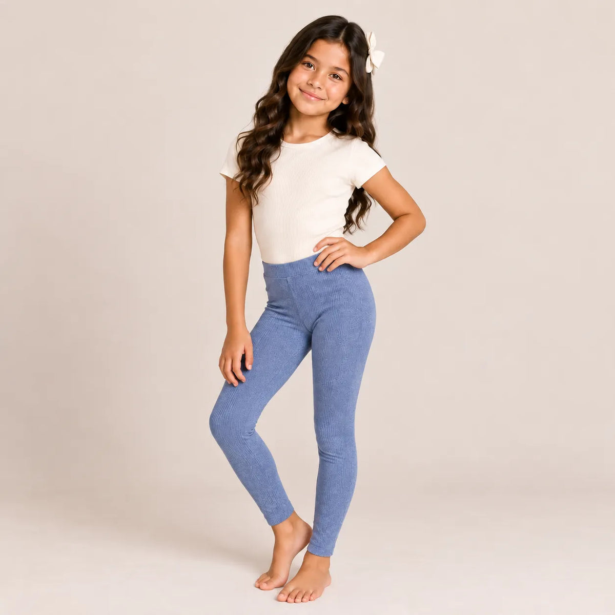 Pack Leggings para niñas en Rib