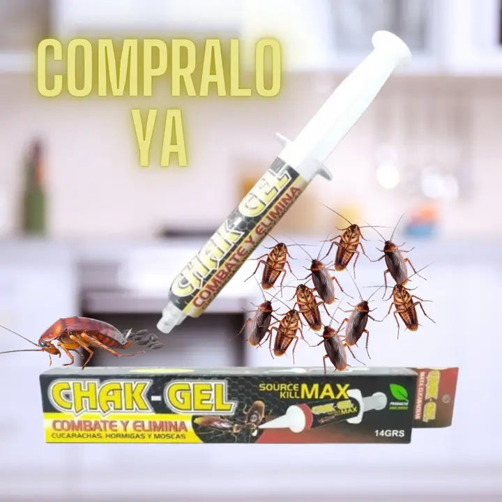 CHAKGEL® Elimina las cucarachas de tu hogar con una sola gota