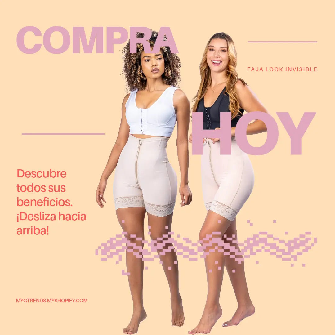 Faja Short Look Invisible, Control de Abdomen y Push Up