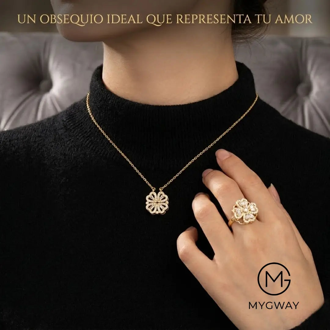 EL DÚO IDEAL 👸| COLLAR Y ANILLO DE TREBOLL| ⭐
