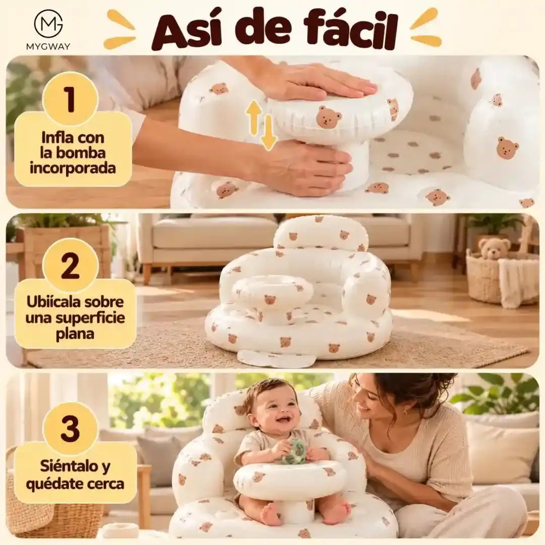 SILLA INFLABLE PARA BEBÉ.