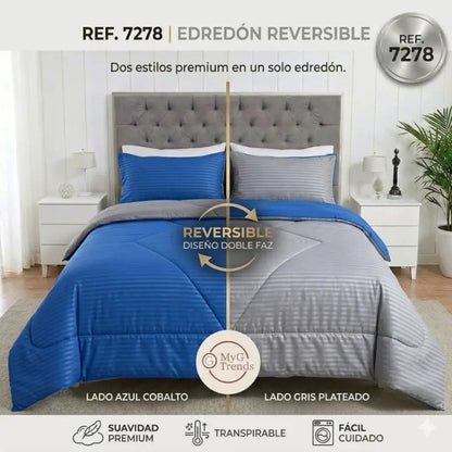 Edredón Doble Faz Cama Doble + obsequio 2 fundas