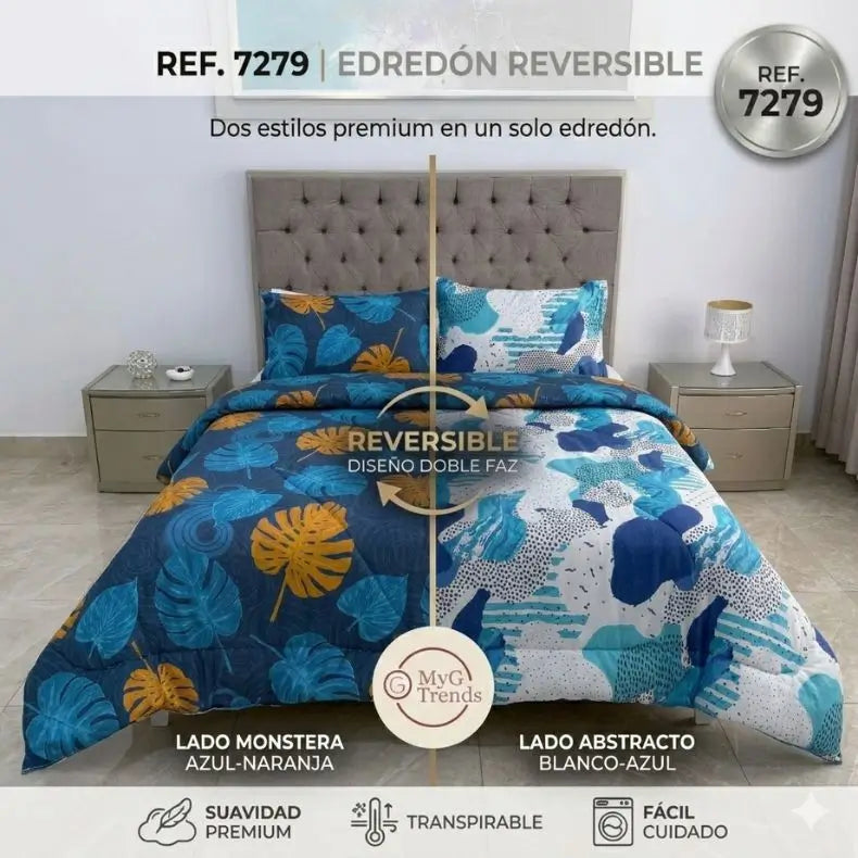 Edredón Doble Faz Cama Doble + obsequio 2 fundas