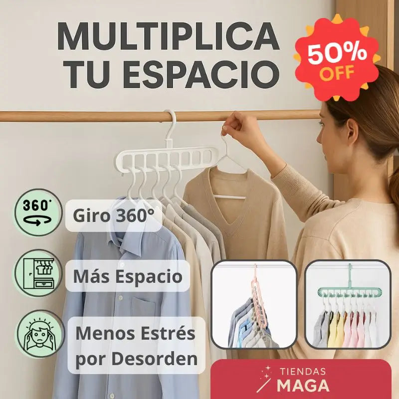 Multiganchos 4X™ - Cada gancho sirve por 9. ¡Y vienen en Sets de 4 unidades!
