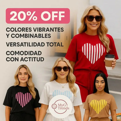Conjunto Corazón (Short + Tshirt)