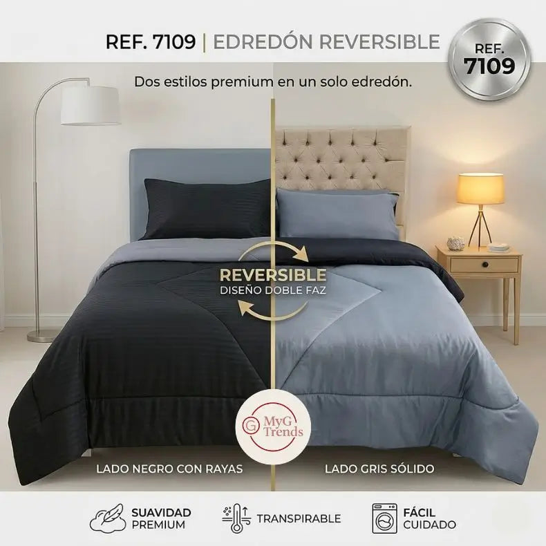Edredón Doble Faz Cama Doble + obsequio 2 fundas