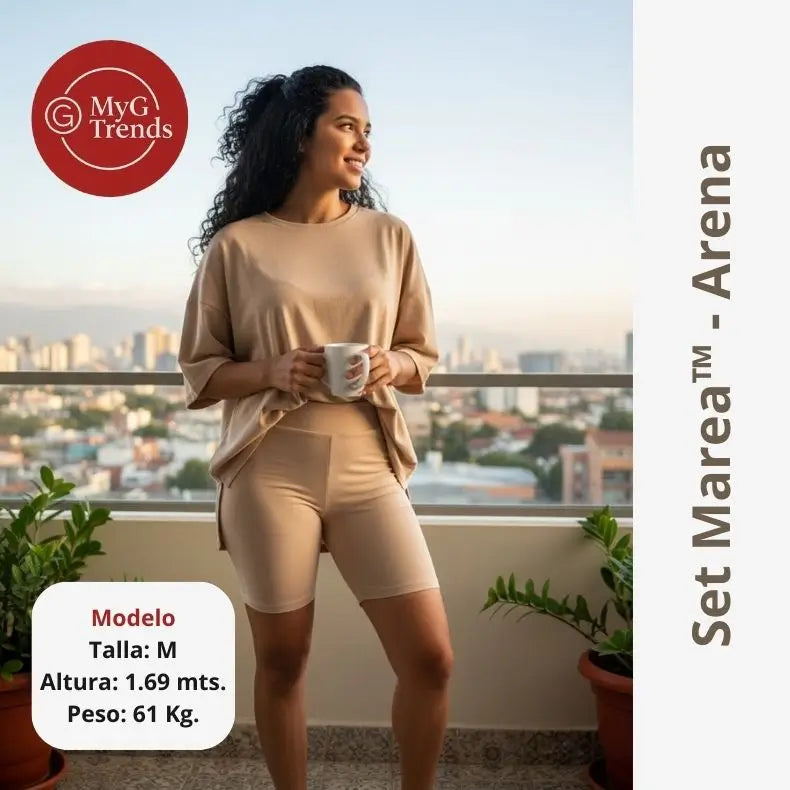 Set Marea™ - Short Biker + Blusa Oversize