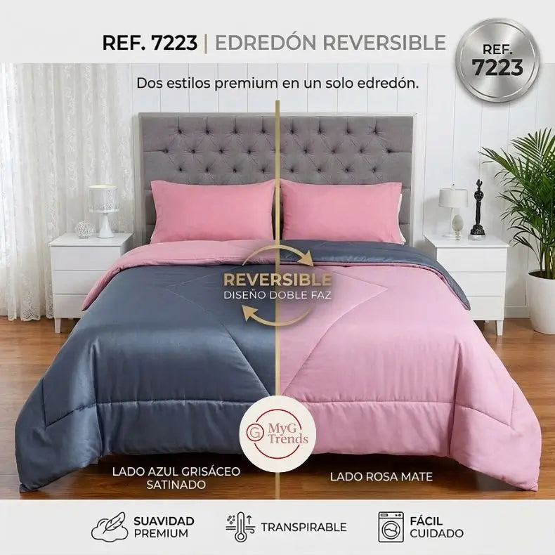 Edredón Doble Faz Cama Doble + obsequio 2 fundas