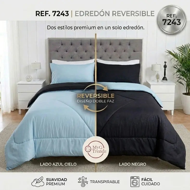Edredón Doble Faz Cama Doble + obsequio 2 fundas