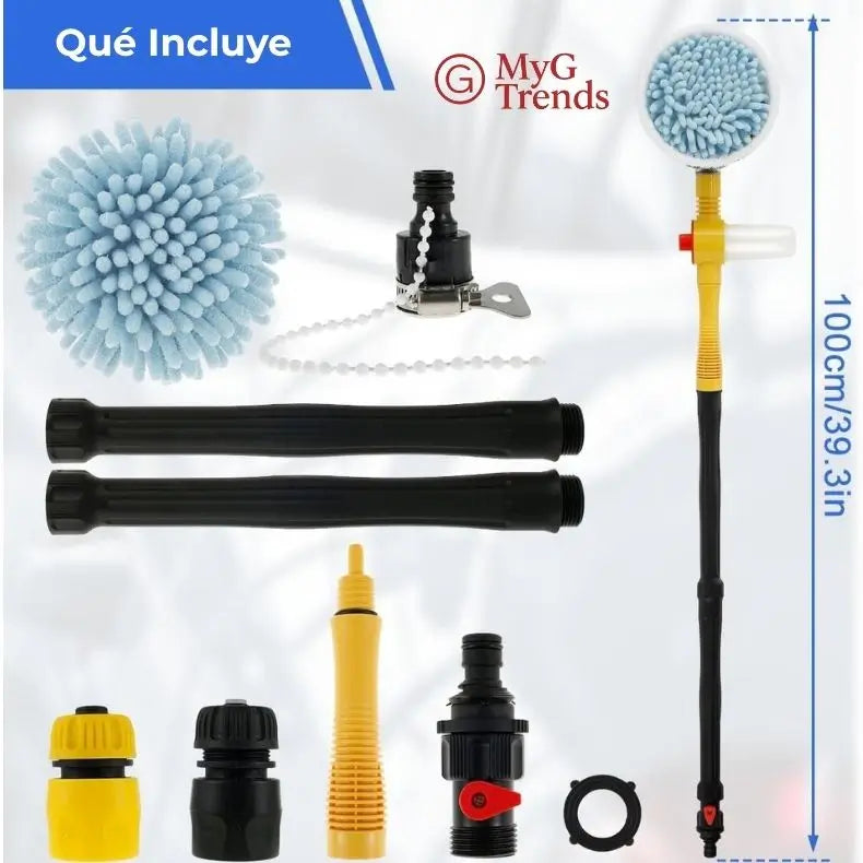 AquaTwist™ Pro - Lava, enjuaga y brilla sin esfuerzo — solo conecta y listo.