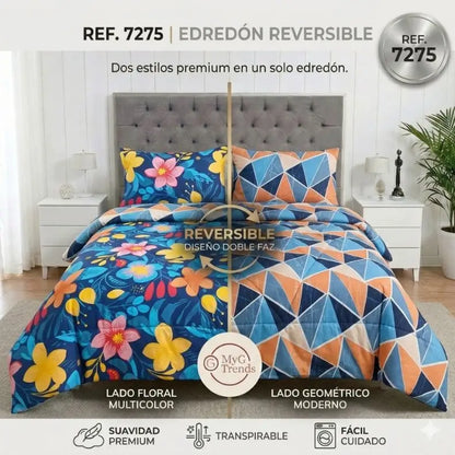 Edredón Doble Faz Cama Doble + obsequio 2 fundas