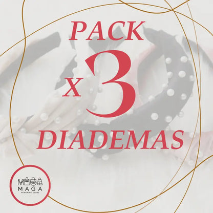 Pack x 3 Diademas MAGA Terciopelo