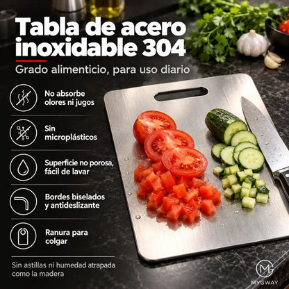 COMBO OLLA A PRESIÓN PREMIUM + TABLA DE ACERO INOXIDABLE