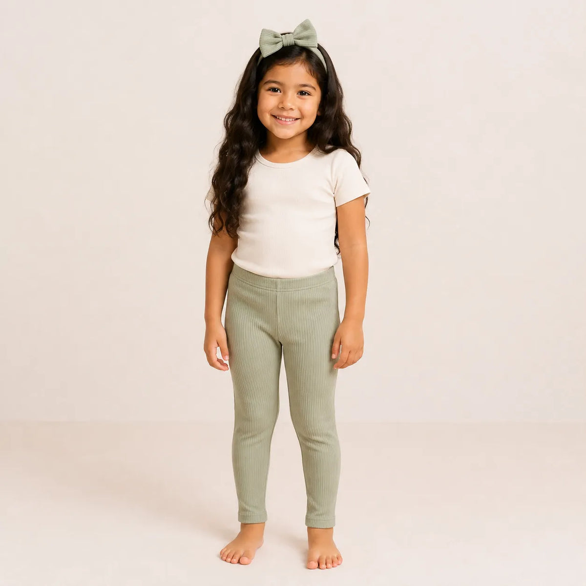 Pack Leggings para niñas en Rib
