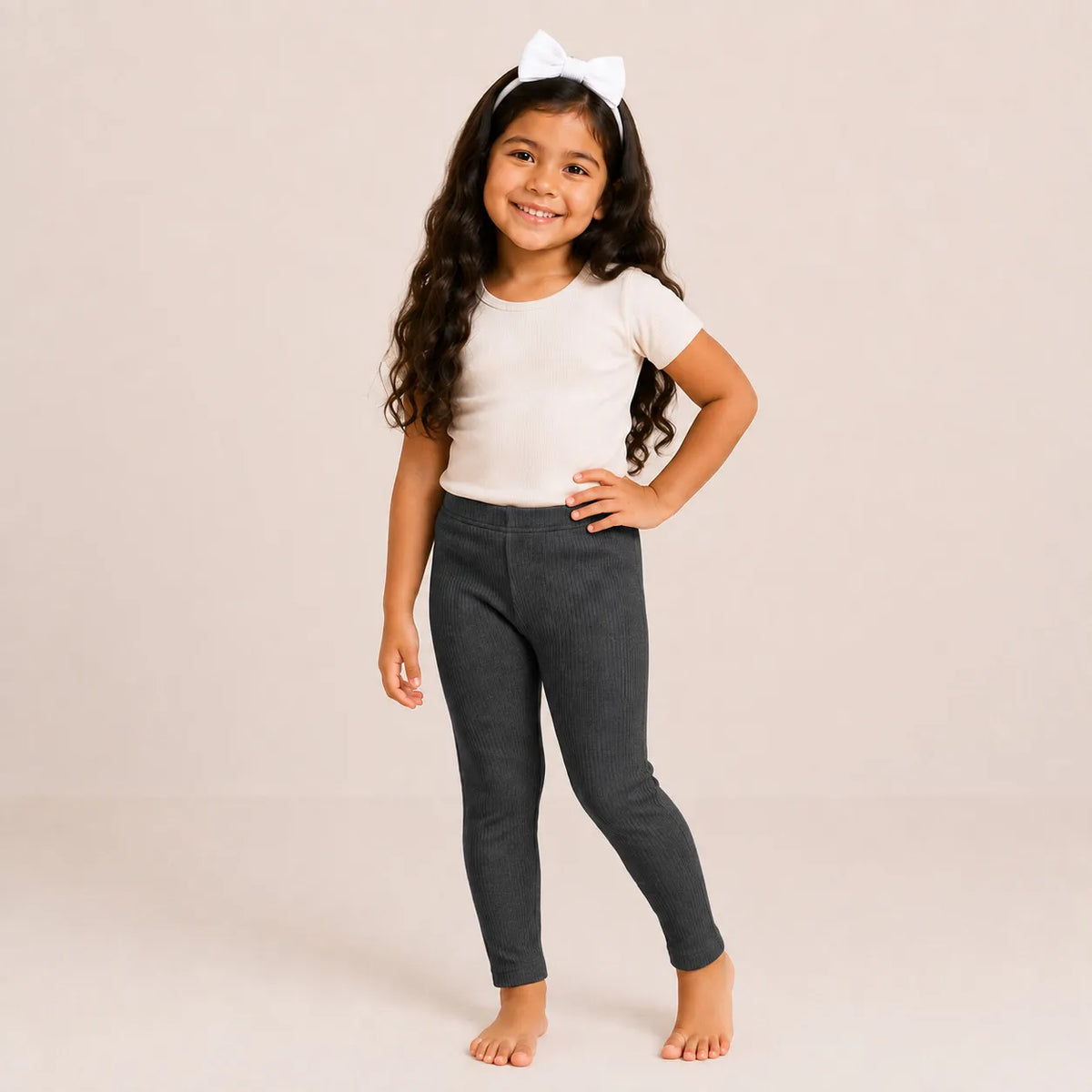 Pack Leggings para niñas en Rib