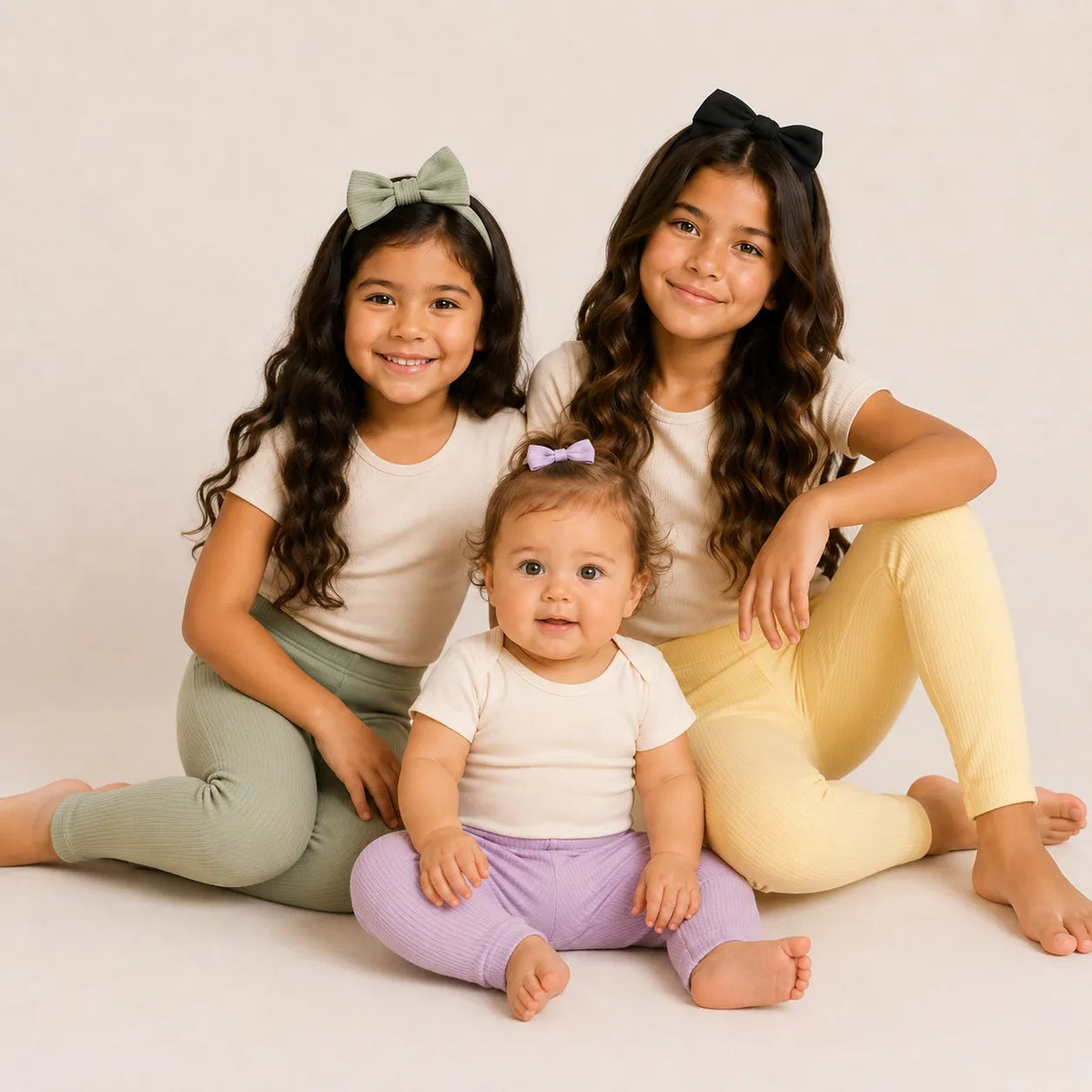 Pack Leggings para niñas en Rib